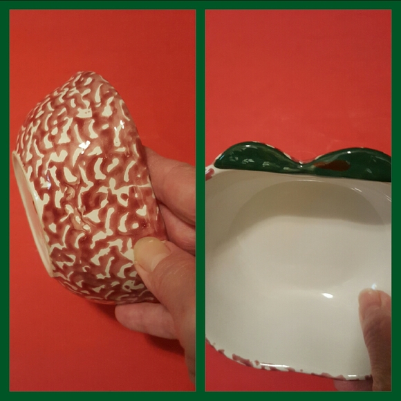 Set of 3 Ceramic Apple-shaped Nesting bowls - Picture 8 of 12